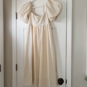 Worth Collective Hamilton Midi Dress in Ivory